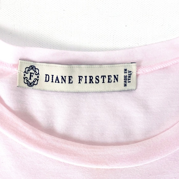 Diane Firsten Pink Long Sleeve Top Italy Sz L - Picture 2 of 8